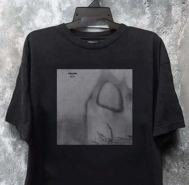 The Cure Faith Retro Unisex Black Cotton T-Shirt XXXXL