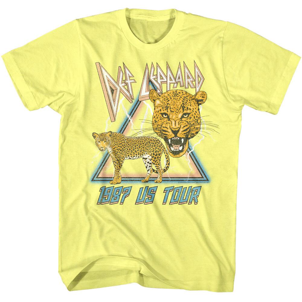 

Def Leppard T Shirt 1987 World Tour Hysteria Album Metal Music Yellow Heather Unisex T-Shirt M