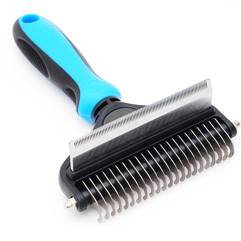 Dual-Headed Dog De-Shedding & Detangling Comb Tool
