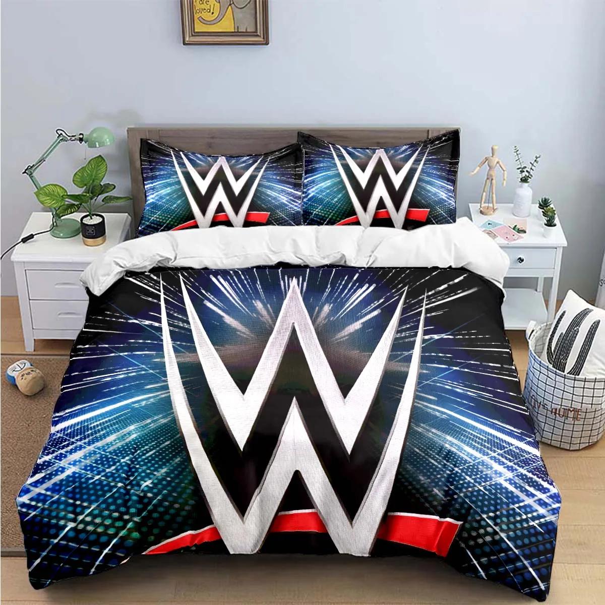 

Fashion Wrestling Sports W-Wwe 3d Printed Bedding Sets Bed Supplies Set Duvet Cover Bed Comforter Set Bedding Set Luxury Gifts EU single(135x200cm)