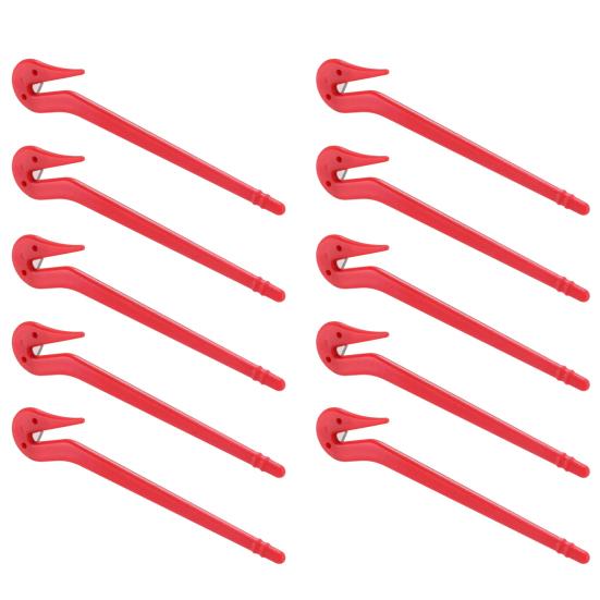 

10 шт. крючок для выдергивания волос, инструмент для удаления резинок для волос, портативный резак для аксессуаров для волос красный