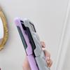 Applicable to Samsung ZFlip3 folding screen leather mobile phone case V-pattern Korean zflip4 generation back cover protective case