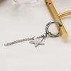 Punk Stainless Steel Chain Hoop Earrings Unisex Goth Pop Hip Hop Pendants Fashion Ear Jewelry Accessories