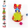 Paper Handmade Santa Hat Kriss Kringle Kids Xmas Arts Hats DIY Christmas Hat Toy  Kindergarten