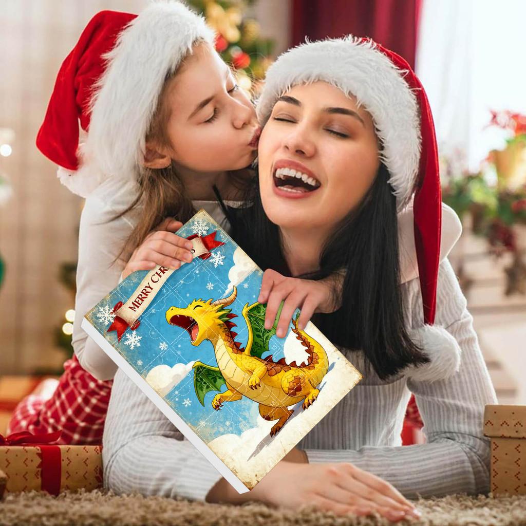 Christmas Dragon Holiday Decor Miniature Acrylic Advent Calendar Blind Box For Festive Gift Giving