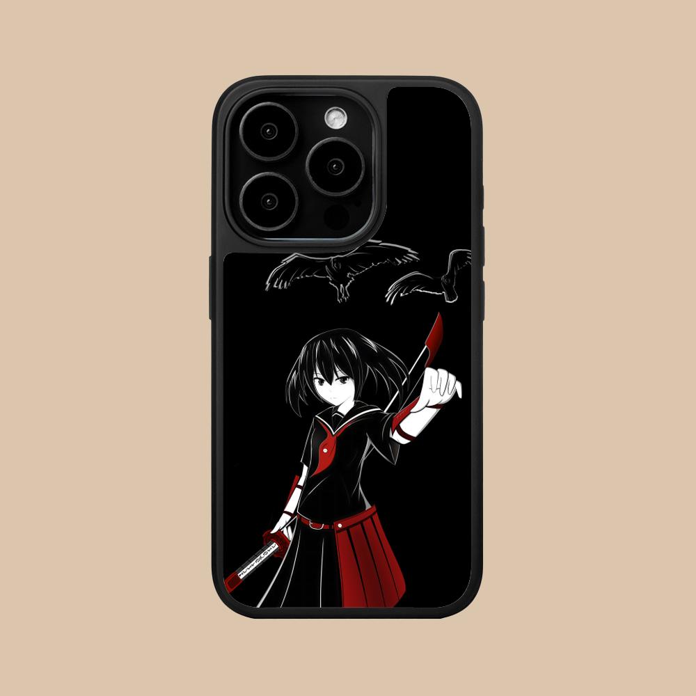 Akame Kurome Matte Surface Mobile Phone Case for iPhone 17 16 15 14 13 12 11 Air Pro Max Plus Colorful Cover