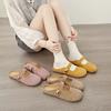 Summer Round Toe Flat Heel Korean Style Women's Slippers Comfortable Simple Versatile New Model Fairy Style Casual Leisure
