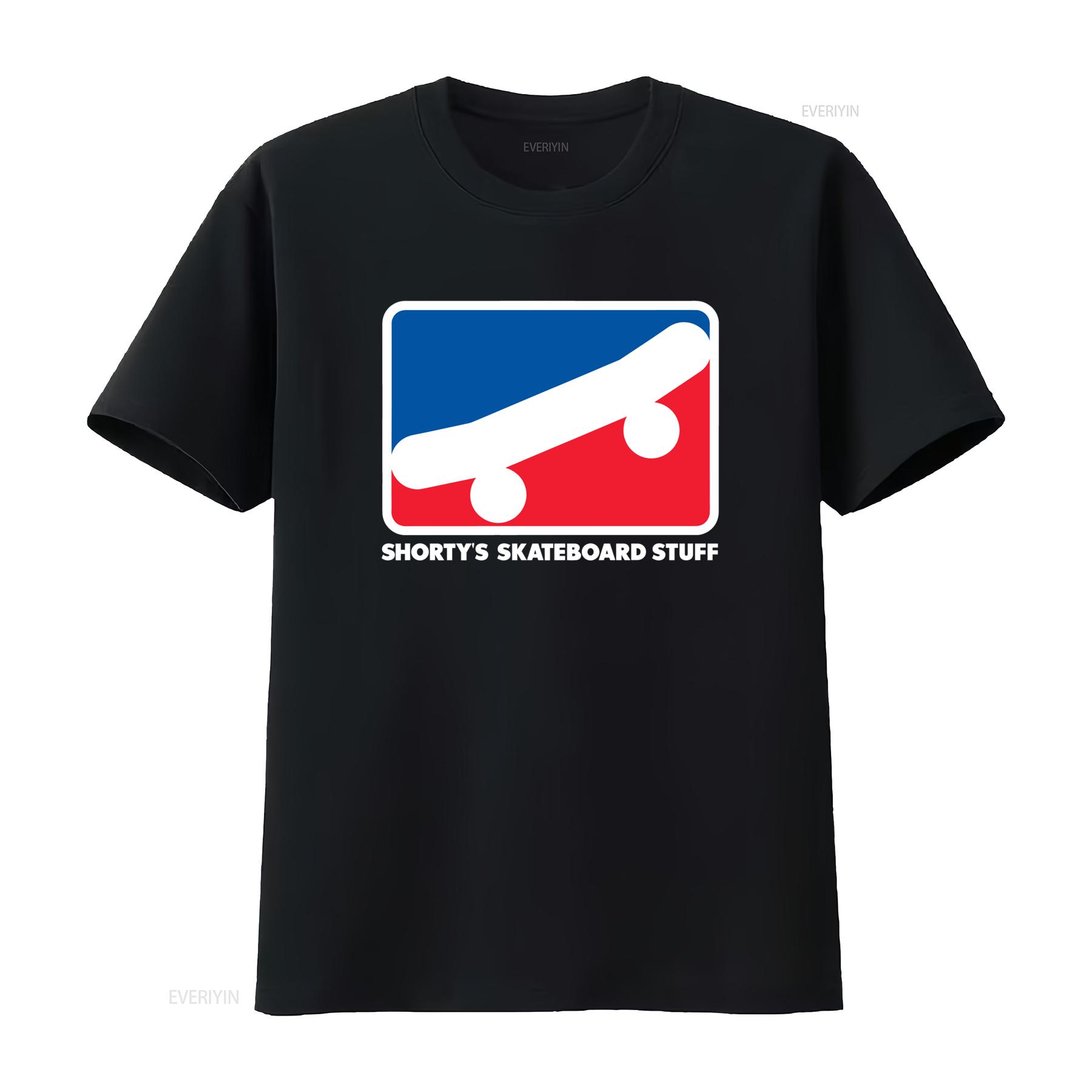 

Shortys Skateboard Stuff Classic T Shirt Stylish Blue and Red Design for Skateboarding Enthusiasts vintage Washed Slightly 4XL