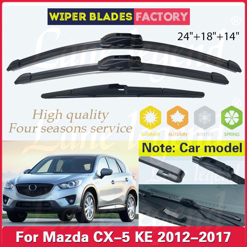 Do Mazda CX-5 CX5 KE 2012 2013 2014 2015 2016 2017 Samochód Przednie Tylne Pióra Wycieraczek Szczotki Nóż Akcesoria Haczyk J 24"+18"+14"