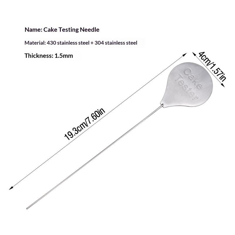 Cake Tester Probe Reusable Stainless Steel Cake Tester Needle Sticks For Bread Biscuit Muffin Pancake Baking Accessories