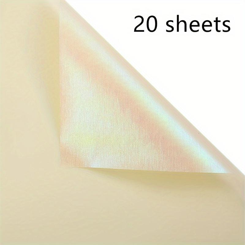 2packs 20Sheets/pack Iridescent Double Sided Flower Wrapping Paper Florist Bouquet Packaging