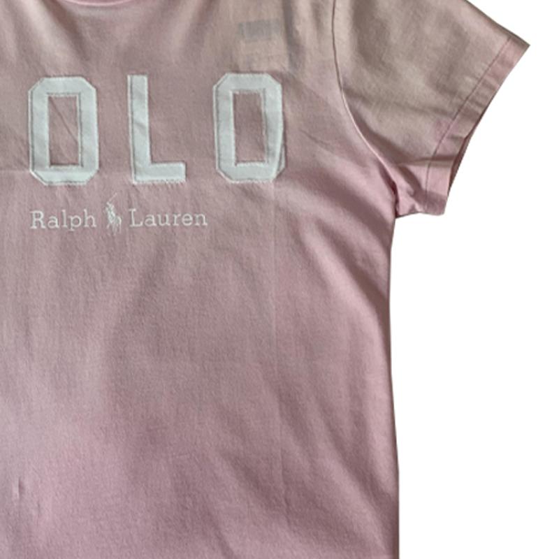 Polo Ralph Lauren Letter Print Round Neck Pullover Short Sleeve T-Shirt Men Tops Pink 211800249-001