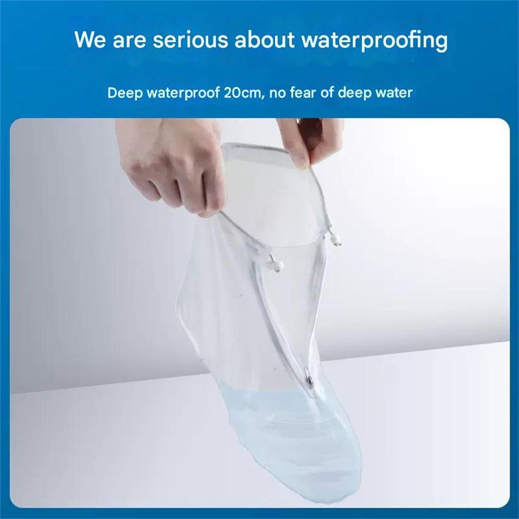 Rainproof Shoe Covers, Convenient Outdoor Waterproof and Non-slip Adult Men and Women's Thick Wear-resistant PVC Rain Boots Mid-