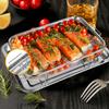 Stainless Steel Baking Tray for Oven Elevated Mesh 2 in 1 Grid Air Fryer Holder  Fries