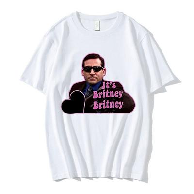 Michael Scott Homage The Office Men T-shirts Tv Series Dwight SchruteJim Halpert It's Britney Graphic T-shirt Streetwear Unisex