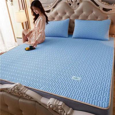 Summer New Latex Ice Bed Sheets Solid Color Cool Bed Sheets Pillowcases 3pcs Bedding Set Foldable Breathable Student Bedspread