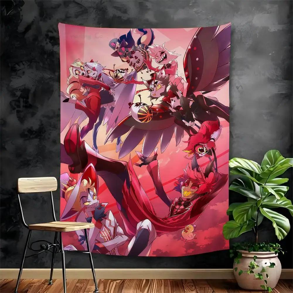 Hazbin HHotels tapestry Angel Dust Alastor Bohemian tapestry Bohemian wall decoration Mandala cheap hippie wall decoration