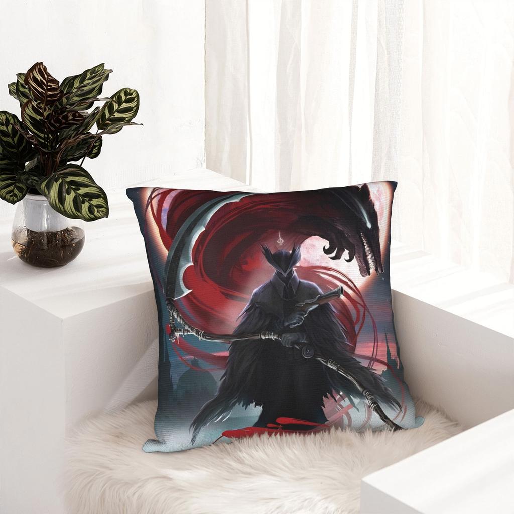 Bloodbornes Darks Souls Game Pillowcase Double-sided Printing Cushion Cover Decorations Throw Pillow Case Cover Home Zipper