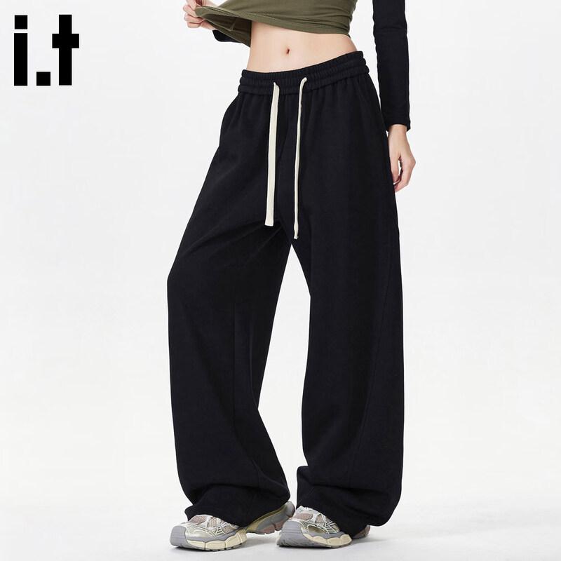 CHOCOOLATEit Women s American Retro Loose Curved Leg Pants S