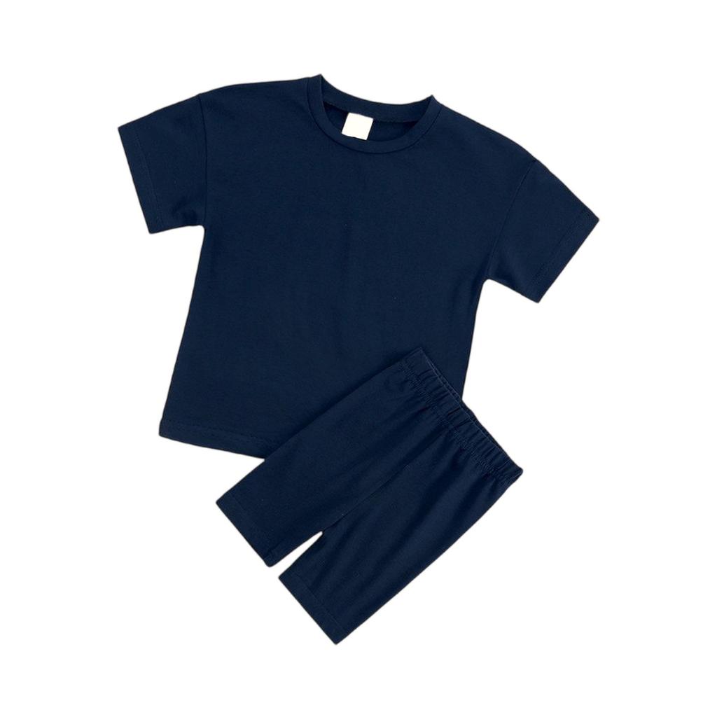 Kid Patriotic Outfit - Short Sleeve & Shorts 2-Piece Set For Girl