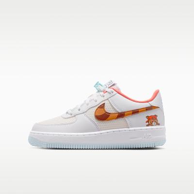 Nike Air Force 1 Low top Kids Skateboarding Shoes White Brown Unisex 36
