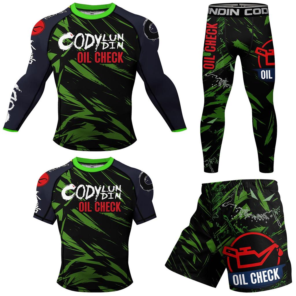 Men's Quick-Dry Fitness Compression Suit: 4-Piece Set for Running and Outdoor Activities
