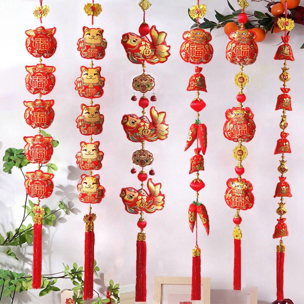 Traditional Lucky Character Hanging Ornaments Creative Spring Festival Pendant  Atmosphere