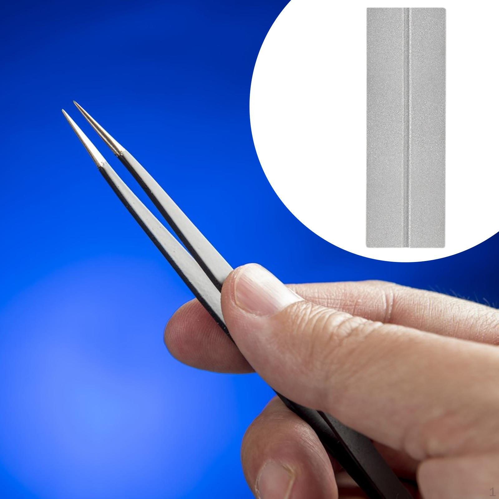 

Pocket Stone Sharpener Tweezer Tip Repair Tool,Double Sided,Sharpening Tweezers for