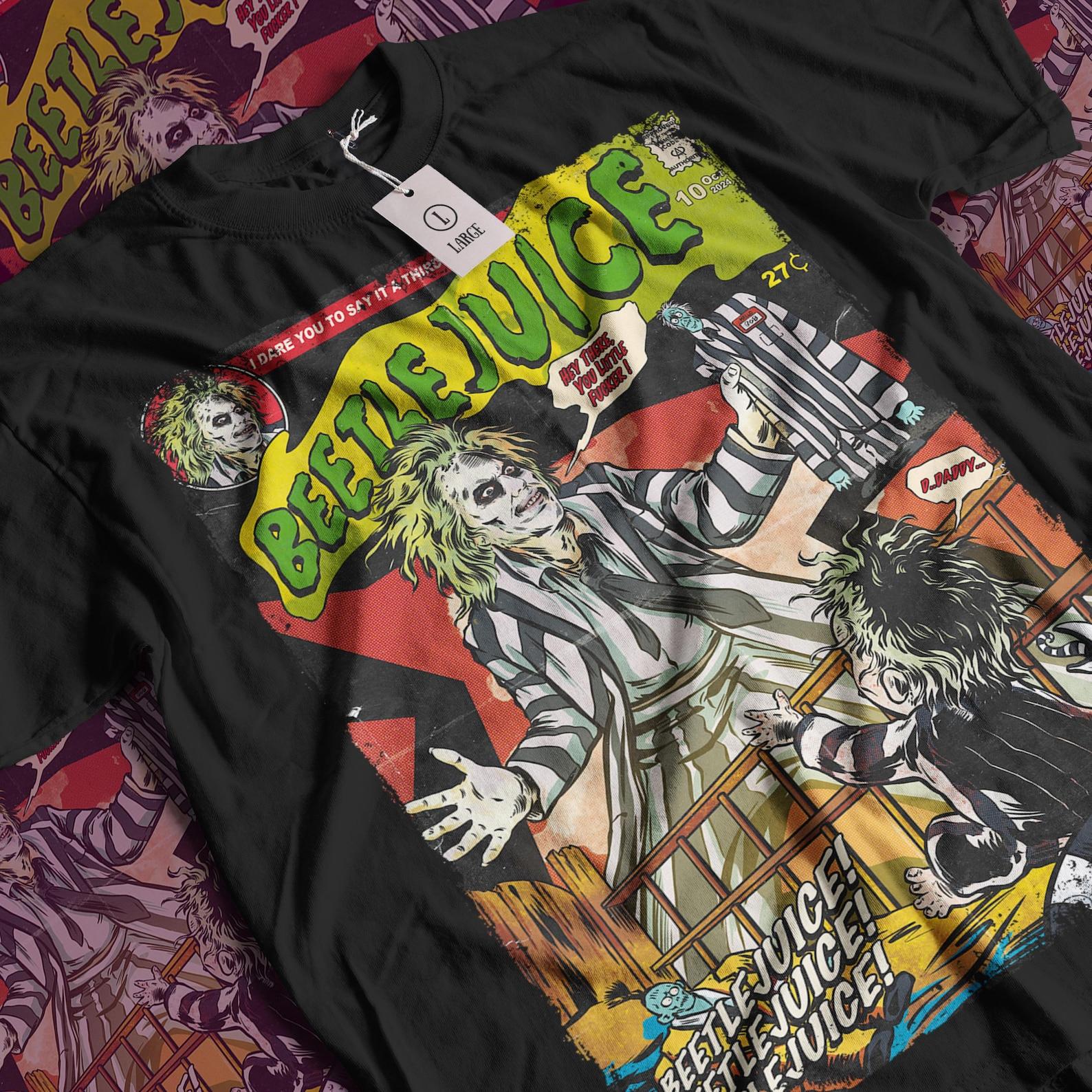 Beetlejuice Movie T-Shirt: Vintage Horror Graphic Tee 4XL