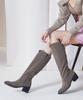 Cesti Suede Western Long Boots (Khaki)