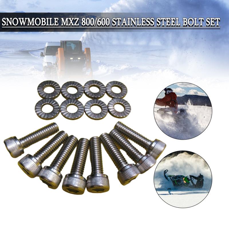 

Mayitr For Ski-Doo Skidoo Mxz 800/600 Exhaust Manifold Y Pipe Stainless Bolt Set Bolts