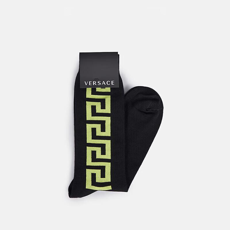 Versace Men's Knit Greek Key Long Socks