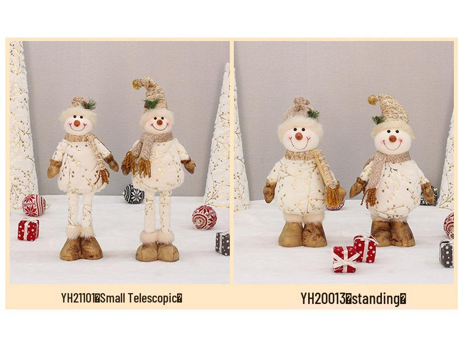 Jul Snögubbe Ornament - 48cm/75cm Tryckt Tygkonst