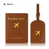 2Pcs/Set Pu Travel Passport Cover Luggage Tag Suitcase Identifier Label Baggage Boarding Bag Tag Name Id Address Passport Holder