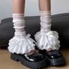 Elastic Leg Warmers Lace Aesthetic Long Socks Cute Lolita Lace Stocking  Women