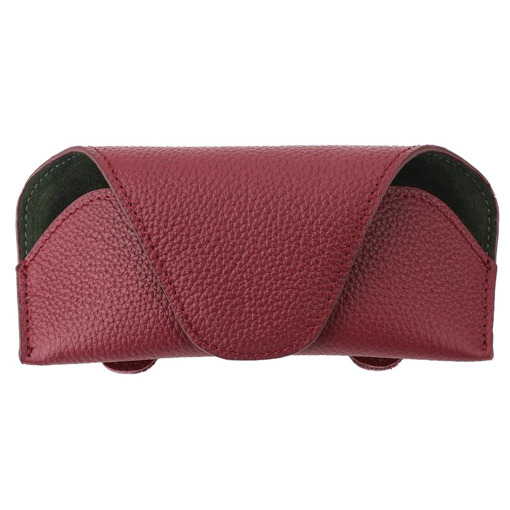 Car Visor Sunglasses Leather Car Glasses Holder Visor Accessory Glasses Holder Glasses Storage Box Holder, Clip, (Red)