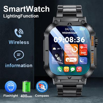 LIGE Bluetooth Call Smart Watch With LED Lighting Outdoor Sports Fitness Waterproof Smart Watch Men Smart Watch