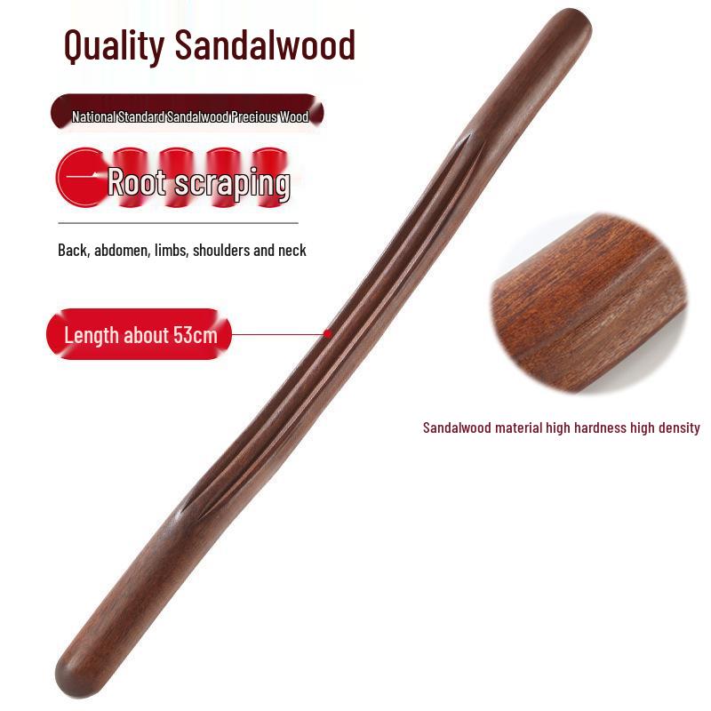 Santalová masážní tyčinka: Univerzální škrábka na záda a meridiánová tyč