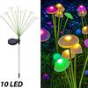 Solar Garden Jellyfish Lights Outdoor Mushroom Stakes Lights with Swaying LED Firefly Decorations for Patio Pathway Christmas