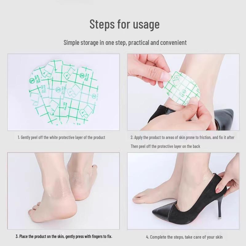 Transparent Anti-Friction Heel Stickers for Men and Women – Protects Ankles