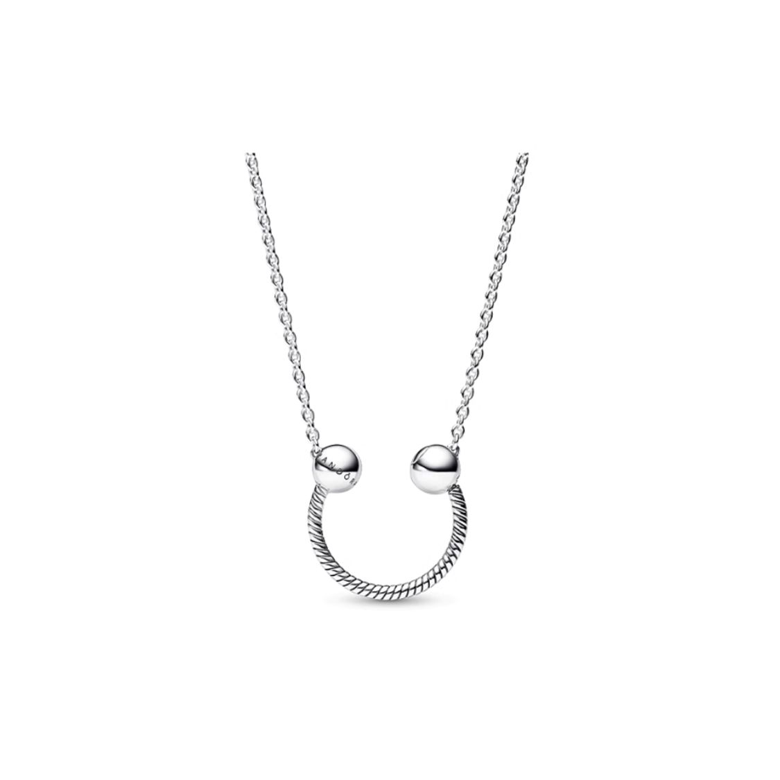 Pandora U Shape 925 Silver Necklace Women necklace 392747C00 Box