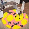 1pc Lemon Pink Round Chair mat office Area Rug - Non-Slip, Floor Mat for Office, Bedroom, Ideal home decor gift p0105100