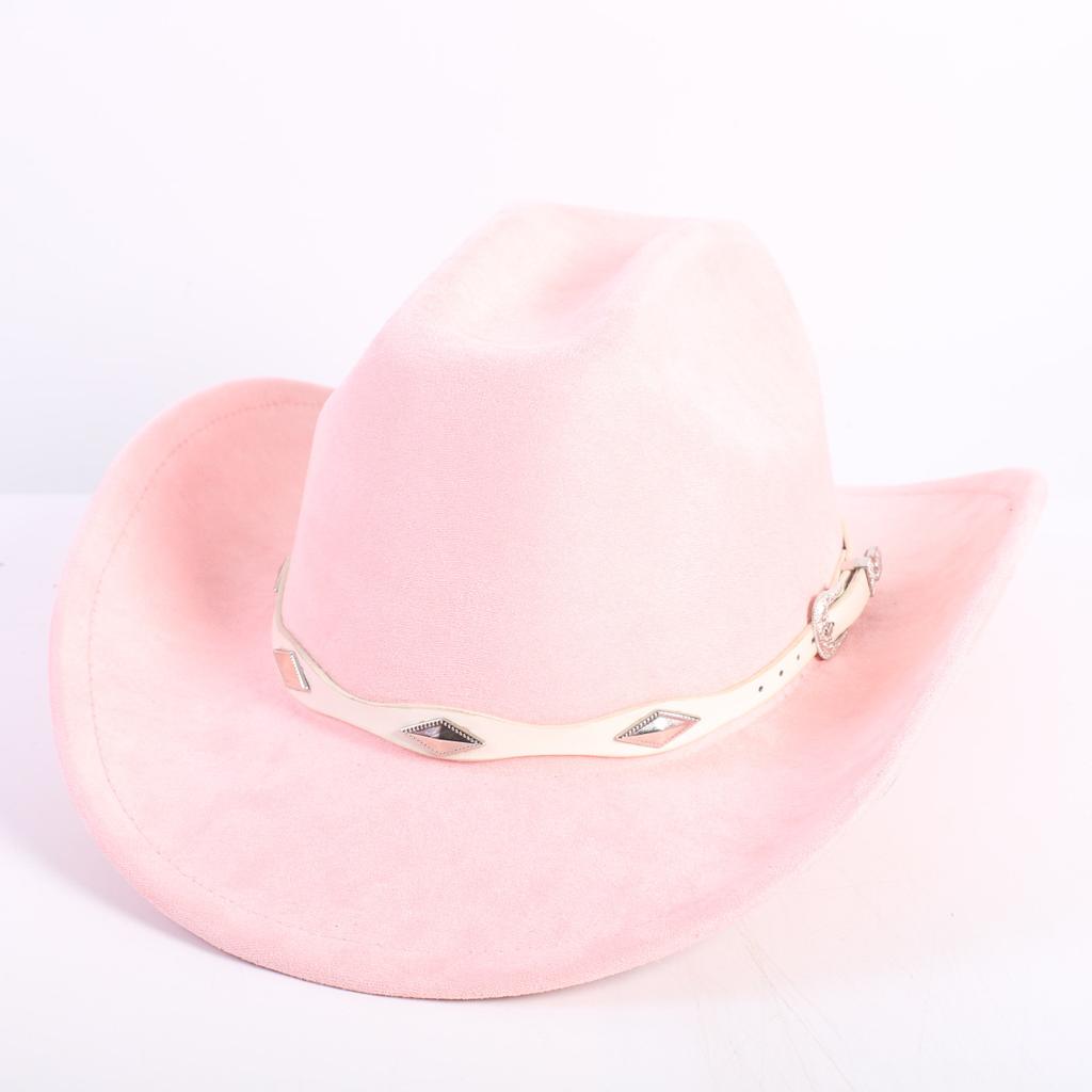 New Color Western Cowboy Hat Men's and Women's Commuting Versatile Simple Wind Wide Brim Top Hat Sun Hat