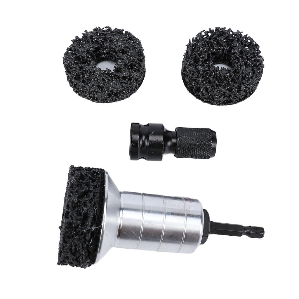Radnaben-Reinigungskit Rostentferner für Bremsscheibe und Radbolzen 1/2 Zoll Schraubenschlüssel-Adapter mit 2 Ersatz-Schleifscheiben