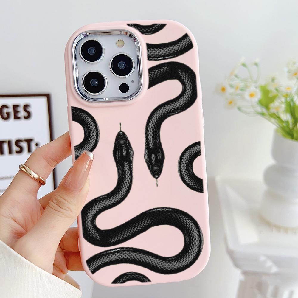 LZ5 Butterfly Black Gold Snake Soft Phone Case for Samsung S24 Ultra S23 Plus S21 FE A16 A54 A52 A06 Infinix Hot 40 Lens Protection Shockproof Cover