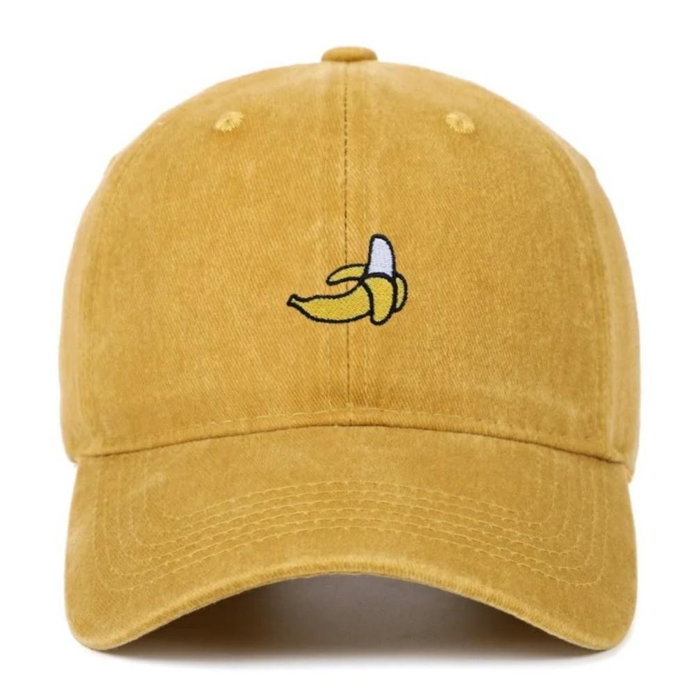 Adjustable Baseball Hat Banana Embroidered Sun Protection Hat Fashion Duck Tongue Hat Outdoor