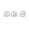 Irregular Square Thick Opening Ring Earring Set for Women's Retro Geometric Gold Finger Ring Wedding Jewelry