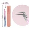 ANNAFRIS Fiber Tip Lash Tweezers Stainless Steel Eyelash Extension Tweezers Precise Fiber Anti-slip Tweezer Makeup Tools