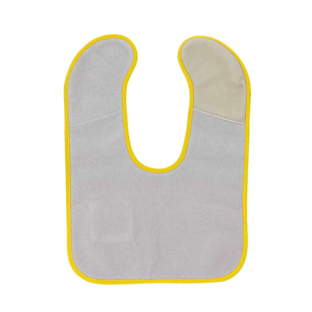 Marushin Bib Toara Microfiber Bib with Name Product 1815009800 toalla S, Blue, Stick-On Tag, Number