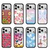 2025 Étui de téléphone Wildflower Rose Papillon Nouveau pour iPhone 17 Pro 12 13 14 15 plus 16 Pro Max Coque 3D WF Fraise Ciel Fundas